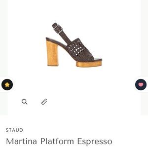 STAUD Espresso Martina Platform Heels